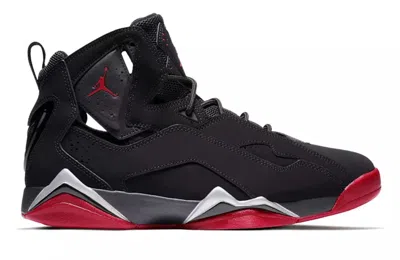 Pre-owned Jordan Men's  True Flight Sneakers In Black/gym Red/metallic Silver