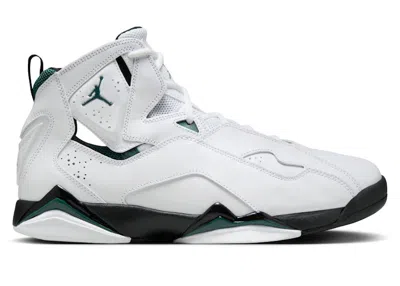 Pre-owned Jordan Men's  True Flight Sneakers In White/black/oxidized Green