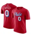 Jordan Men's  Tyrese Maxey Red Philadelphia 76ers 2022/23 Statement Edition Name And Number T-shirt In Red