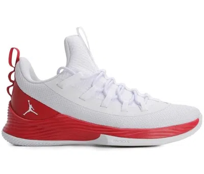 Pre-owned Jordan Men's  Ultra.fly 2 Low Sneakers In White/gym Red