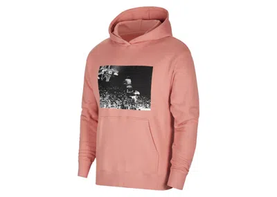 Pre-owned Jordan Men's  Union Flc Image Hoodie In Rust Pink