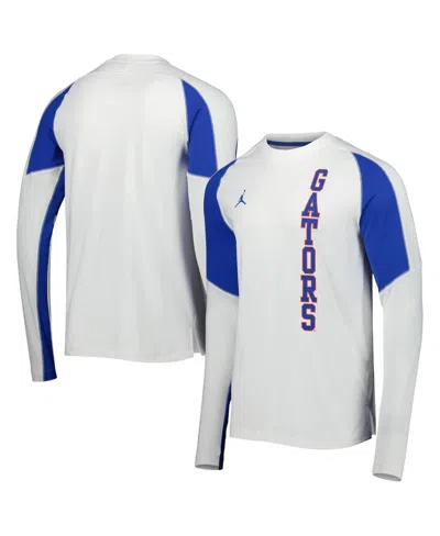 Jordan Men's  White Florida Gators Basketball Shooting Raglan Long Sleeve T-shirt