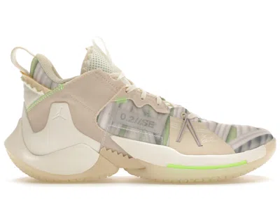 Pre-owned Jordan Men's  Why Not Zer0.2 Se Mummy Sneakers In Lime Blast/light Cream/sail