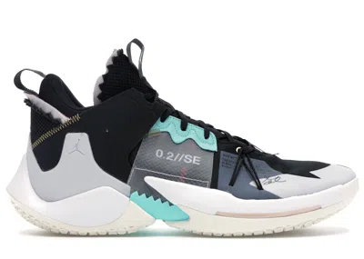 Pre-owned Jordan Men's  Why Not Zer0.2 Se Vast Grey Sneakers In Black/blue/pink