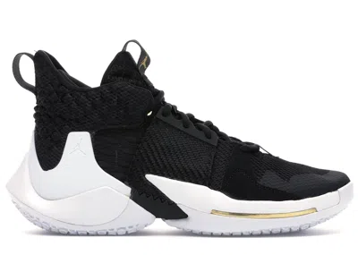 Pre-owned Jordan Men's  Why Not Zer0.2 Sneakers In Black/white