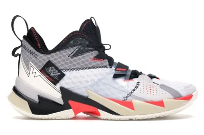 Pre-owned Jordan Men's  Why Not Zer0.3 Sneakers In White/bright Crimson/black