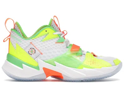 Pre-owned Jordan Men's  Why Not Zer0.3 Splash Zone Sneakers In White/green/orange