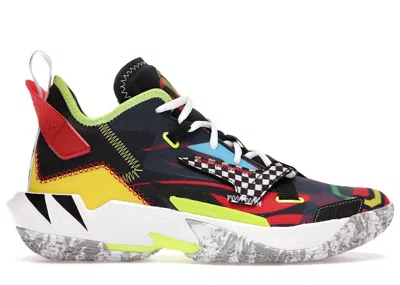 Pre-owned Jordan Men's  Why Not Zer0.4 Marathon Sneakers In Black/volt/opti Yellow In Multi