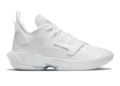 Pre-owned Jordan Men's  Why Not Zer0.4 Triple Sneakers In White