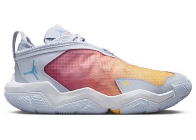 Pre-owned Jordan Men's  Why Not Zer0.6 Khelcy Barrs Sneakers In Blue Whisper/blue Tint/bright Mango