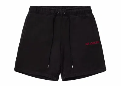 Pre-owned Jordan Men's  Wordmark Fleece Shorts In Black