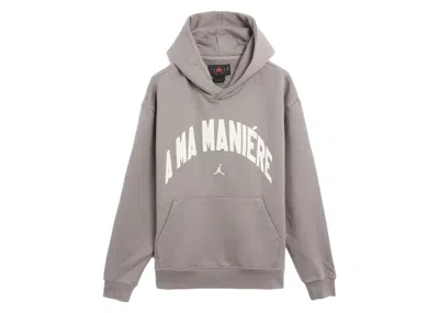 Pre-owned Jordan Men's  X A Ma Maniere Hoodie (asia Sizing) In Flat Pewter