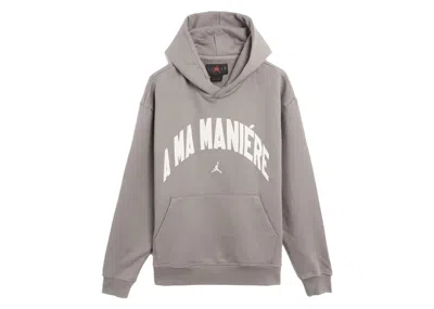 Pre-owned Jordan Men's  X A Ma Maniere Hoodie In Flat Pewter In Gray