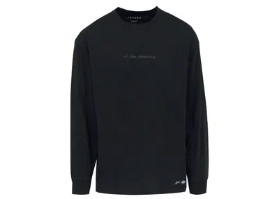 Pre-owned Jordan Men's  X A Ma Maniere Long Sleeve Tee Shirt In Black