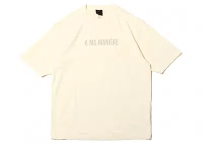 Pre-owned Jordan Men's  X A Ma Maniere Short Sleeve T-shirt (asia Sizing) In Coconut Milk