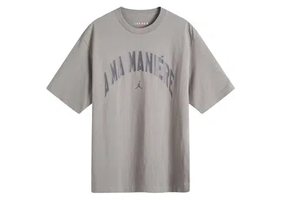 Pre-owned Jordan Men's  X A Ma Maniere T-shirt In Flat Pewter In Gray
