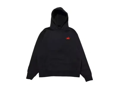 Pre-owned Jordan Men's  X Awake Ny Fleece Hoodie (fw24) In Black/sail/university Red