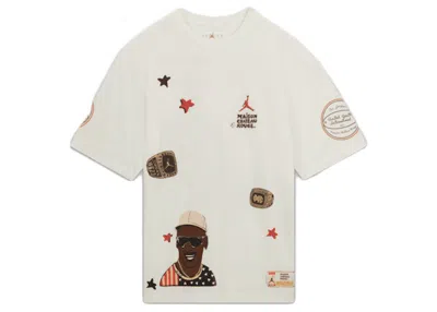 Pre-owned Jordan Men's  X Maison Chateau Rouge T-shirt (asia Sizing) In White