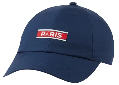 Pre-owned Jordan Men's  X Paris Saintgermain Heritage86 Strapback Hat In Navy Blue