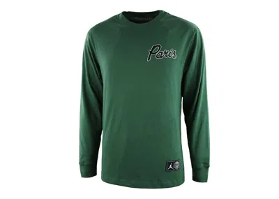 Pre-owned Jordan Men's  X Paris Saintgermain Longsleeve T-shirt In Noble Green