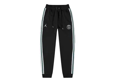 Pre-owned Jordan Men's  X Psg Paris Saint Germain Fleece Pants In Black/white/green In Multi