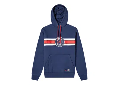 Pre-owned Jordan Men's  X Psg Paris Saint Germain Popover Hoodie In Midnight Navy Blue/red/white In Multi