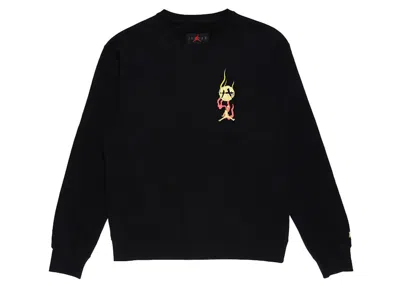 Pre-owned Jordan Men's  X Rui Hachimura Ntr Crew Sweatshirt In Black