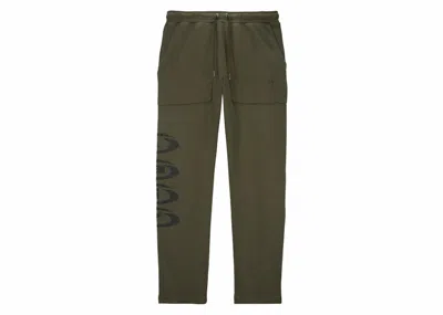 Pre-owned Jordan Men's  X Travis Scott Fleece Pants In Army Green