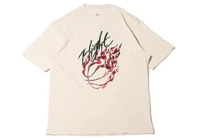 Pre-owned Jordan Men's  X Travis Scott Flight Graphic Tee Shirt In Cream