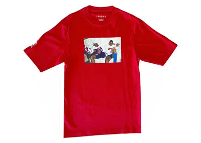 Pre-owned Jordan Men's  X Trophy Room "new Sheriff In Town" T-shirt In Red/white