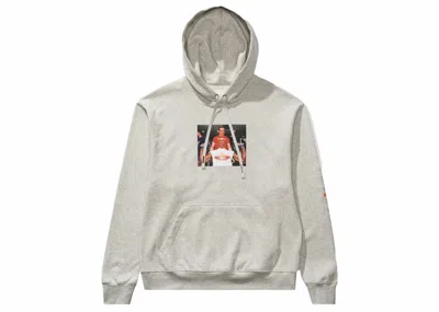 Pre-owned Jordan Men's  X Undefeated Weights Hoodie In Heather Grey