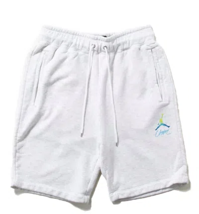 Pre-owned Jordan Men's  X Union 2.0 Flc Shorts In Heather Birch In Gray