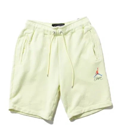 Pre-owned Jordan Men's  X Union 2.0 Flc Shorts In Luminous Green