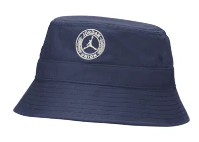 Pre-owned Jordan Men's  X Union Bucket Hat In College Navy Blue/coconut Milk