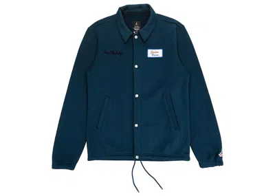 Pre-owned Jordan Men's  X Union Coaches Jacket In Navy Blue