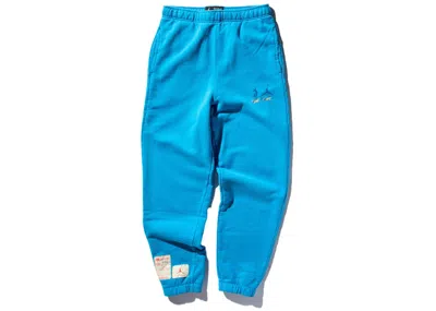 Pre-owned Jordan Men's  X Union M J Flc Pant (asia Sizing) In Equator Blue