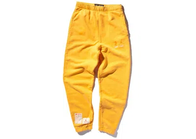Pre-owned Jordan Men's  X Union M J Flc Pant (asia Sizing) In Sport Gold