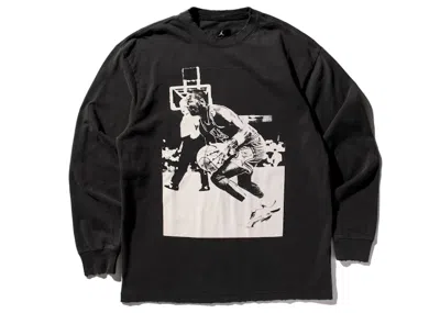Pre-owned Jordan Men's  X Union M J Long Sleeve T-shirt (asia Sizing) In Off Noir