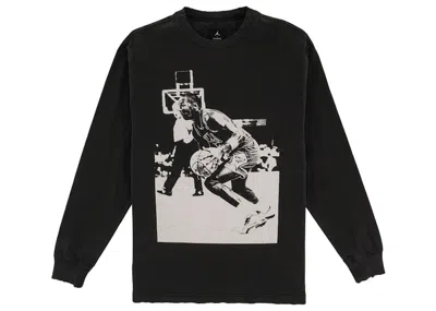 Pre-owned Jordan Men's  X Union M J Long Sleeve T-shirt In Off Noir