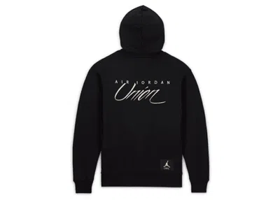 Pre-owned Jordan Men's  X Union Mj Fleece Hoodie (asia Sizing) In Black/coconut Milk