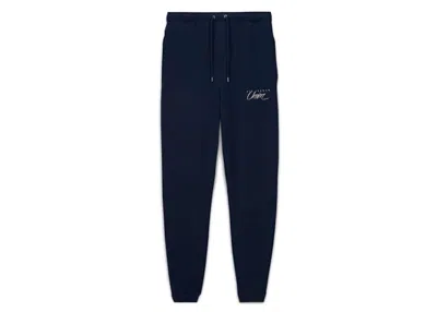 Pre-owned Jordan Men's  X Union Mj Fleece Pants In College Navy Blue/coconut Milk In Multi