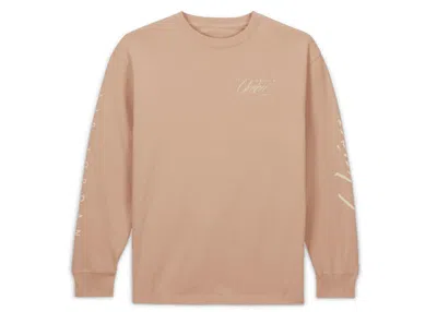Pre-owned Jordan Men's  X Union Mj Long Sleeve Tee Shirt In Bio Beige/coconut Milk In Brown