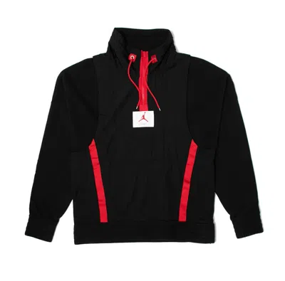 Pre-owned Jordan Men's  X Union Nrg Vault Aj Flight 1/2 Zip Jacket In Black