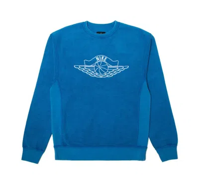 Pre-owned Jordan Men's  X Union Nrg Vault Aj Flight Crewneck Sweatshirt In Blue
