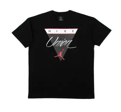 Pre-owned Jordan Men's  X Union Nrg Vault Flight Triangle Tee Shirt In Black