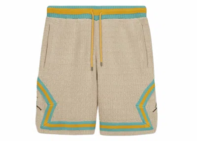 Pre-owned Jordan Men's  X Union X Bephies Beauty Supply Diamond Shorts (asia Sizing) In Baroque Brown/washed Te