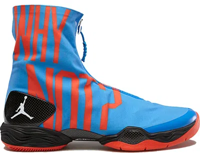 Pre-owned Jordan Men's  Xx8 Why Not Sneakers In Photo Blue/white/team Orange