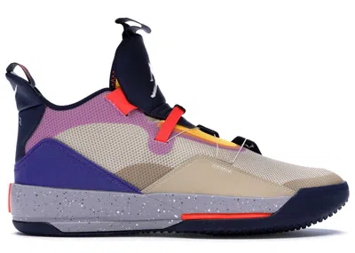 Pre-owned Jordan Men's  Xxxiii Visible Utility Sneakers In Particle Beige/university Red/infrared 23