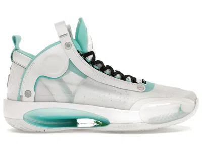 Pre-owned Jordan Men's  Xxxiv Guo Ailun Sneakers In White/aurora/metallic Silver