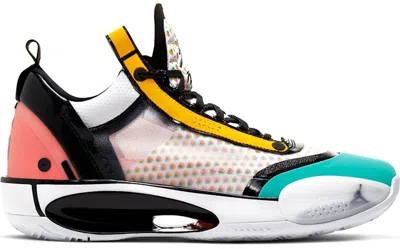 Pre-owned Jordan Men's  Xxxiv Low Guo Ailun Pop Art Sneakers In White